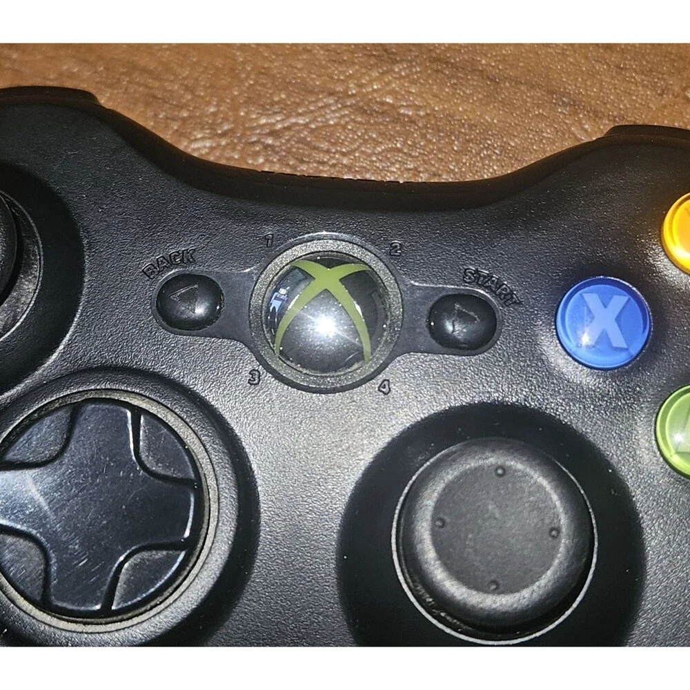 Official Microsoft Xbox 360 Wireless Controller Black OEM Model 1403 Tested